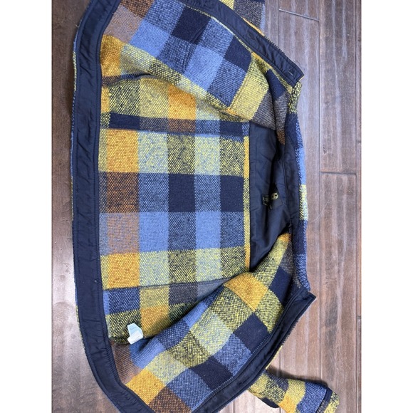 House Of Harlow 1960 Cropped Jacket Flannel Shacket | Blue Yellow | Size Medium - Picture 8 of 16